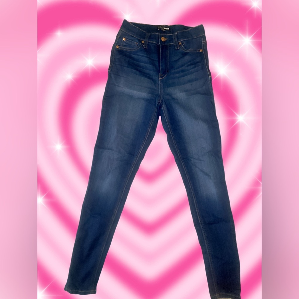 Fashion Nova High Waist Dark Wash Blue Jean